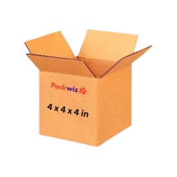 4x4x4 inch brown corrugated cube box for shipping and packing