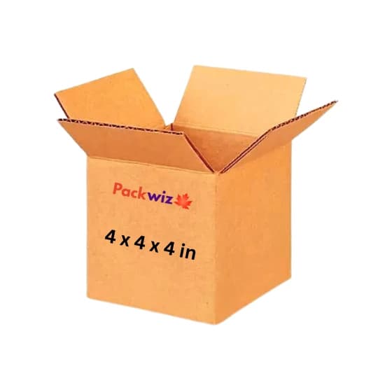 4x4x4 inch brown corrugated cube box for shipping and packing
