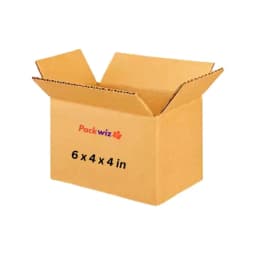 6x4x4 inch rectangular corrugated shipping box